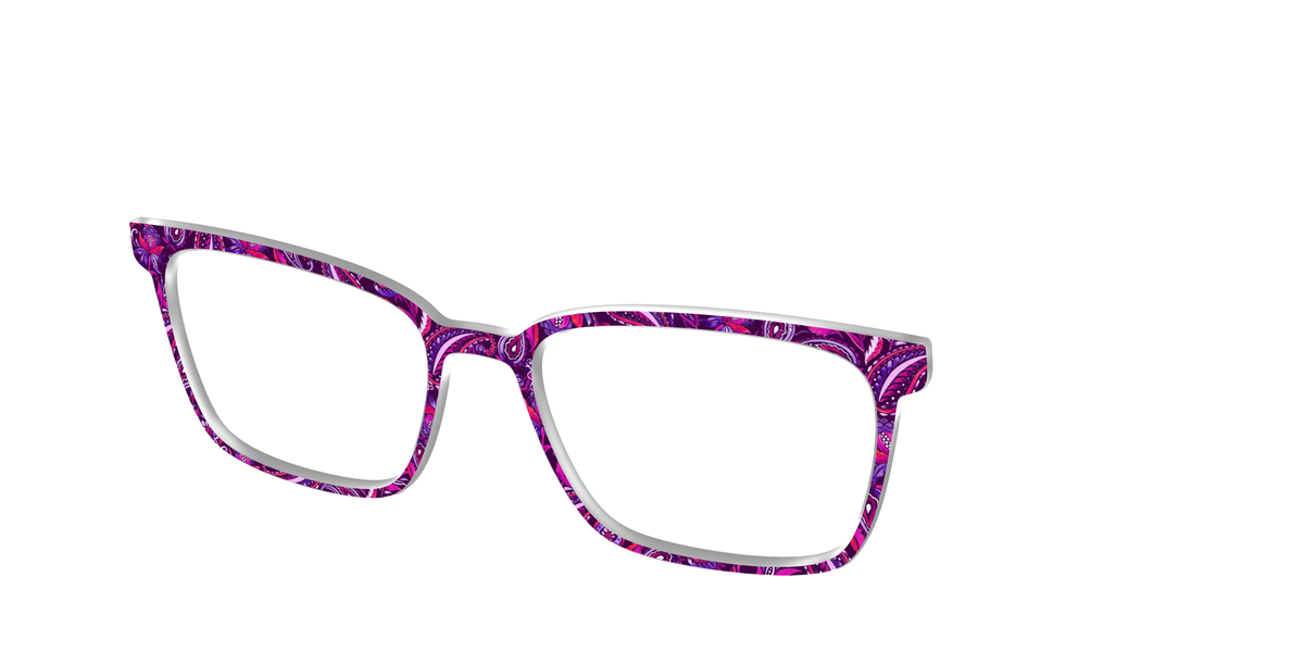 The Aubergine Paisley - Angle Top Image - Pair Eyewear