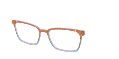 The Autumnal Gradient Crystal with Gold Flakes - Angle Top Thumbnail - Pair Eyewear