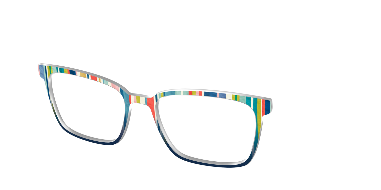 The Beach Bum Stripes - Angle Top Image - Pair Eyewear