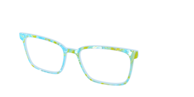 The Blue Lemonade Pearl Marble - Angle Top Thumbnail - Pair Eyewear