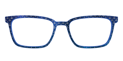 The Blue Shimmer with Silver Foil Anchors - Front Top Thumbnail - Pair Eyewear