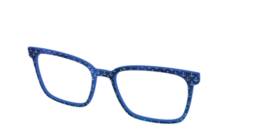 The Blue Shimmer with Silver Foil Anchors - Angle Top Thumbnail - Pair Eyewear