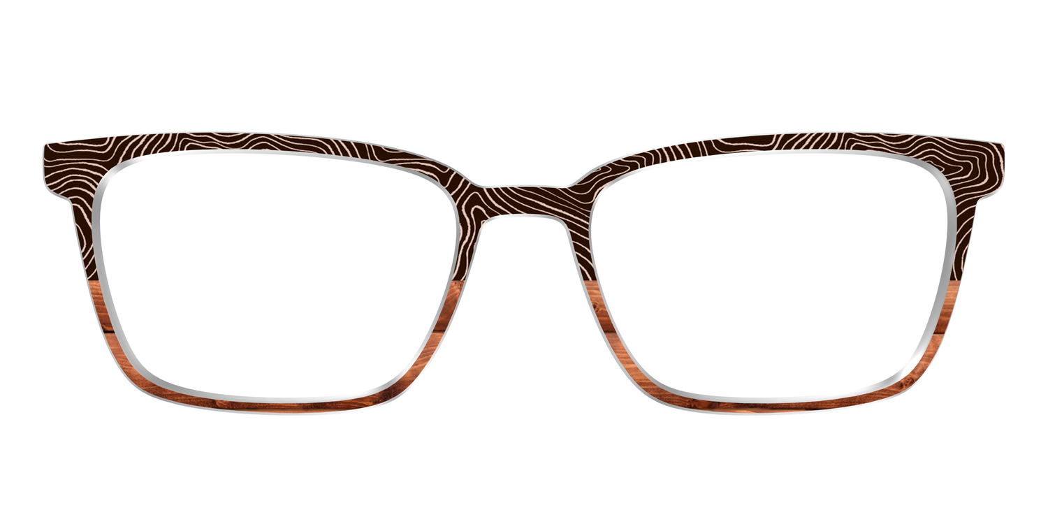 The Cabin Woodgrain Split - Front Top Image - Pair Eyewear