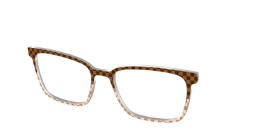 The Cappuccino Check Split - Angle Top Thumbnail - Pair Eyewear