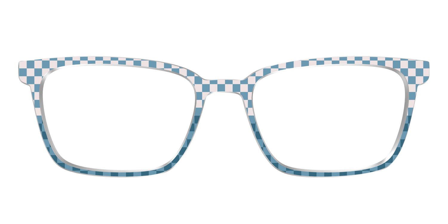 The Cerulean Check Split - Front Top Image - Pair Eyewear