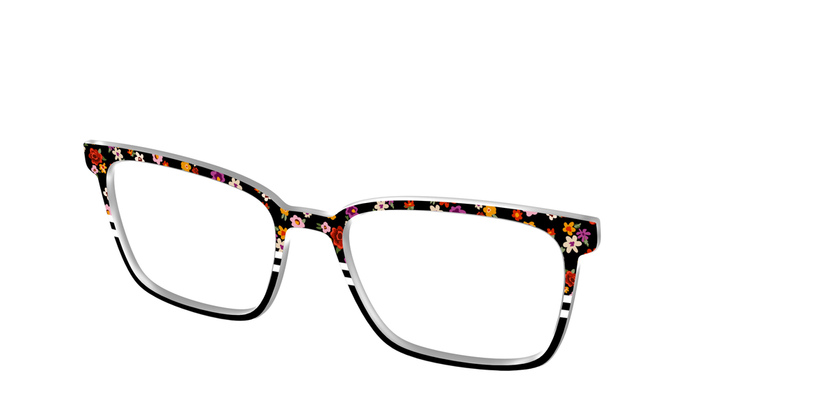 The Ditsy Stripe Split - Angle Top Image - Pair Eyewear