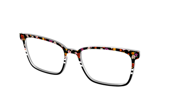 The Ditsy Stripe Split - Angle Top Thumbnail - Pair Eyewear