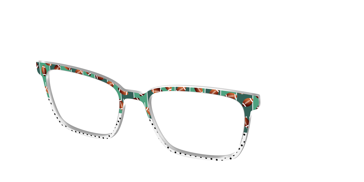 The Fifty Yard Line Polka Dot Split - Angle Top Image - Pair Eyewear