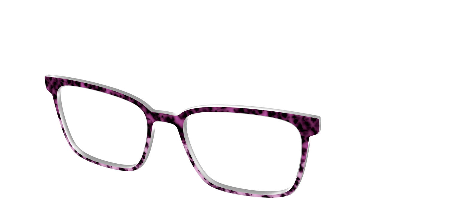 The Huckleberry Tortoise Split - Angle Top Image - Pair Eyewear