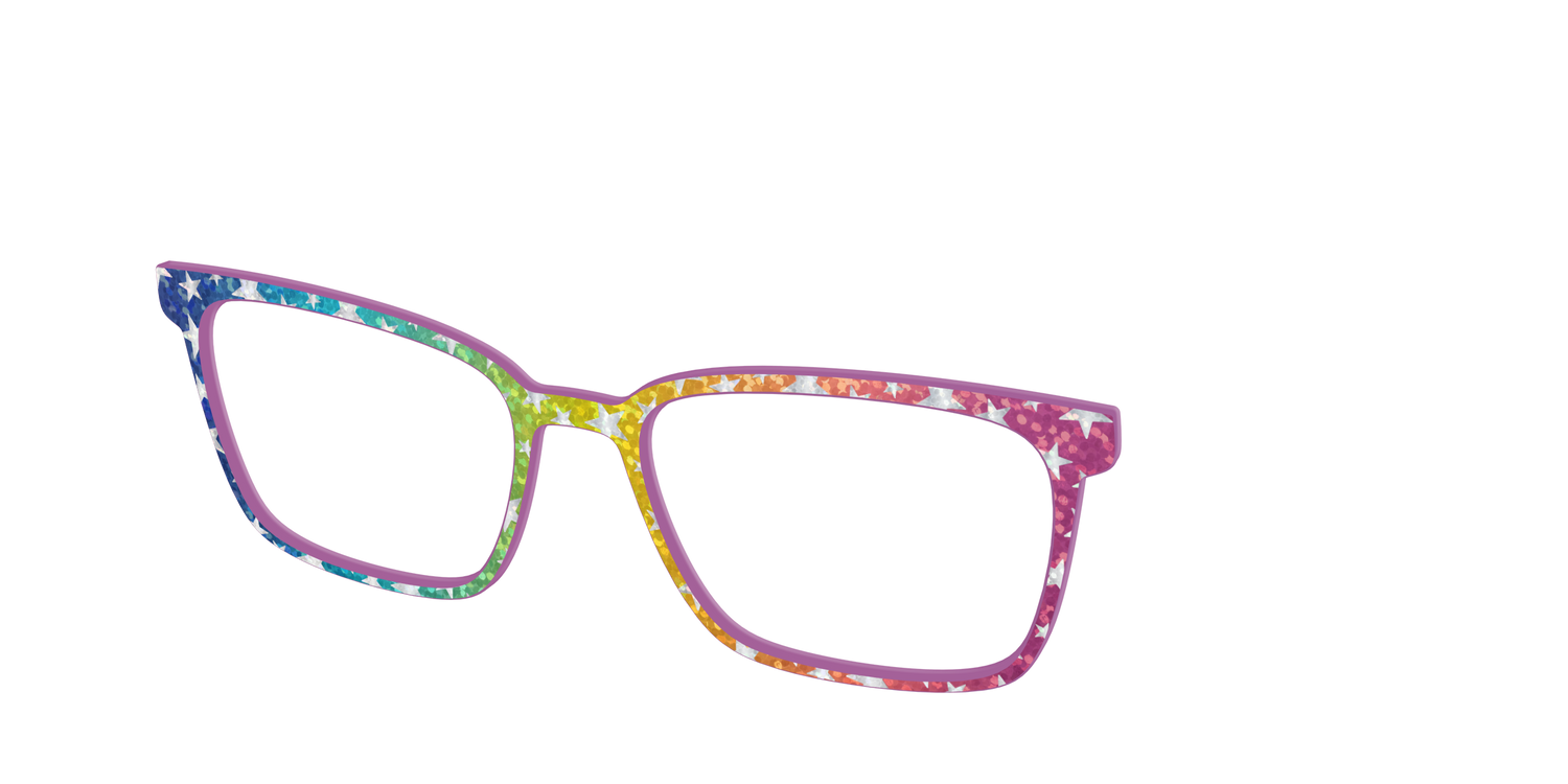 The Iridescent Rainbow Stars - Angle Top Image - Pair Eyewear