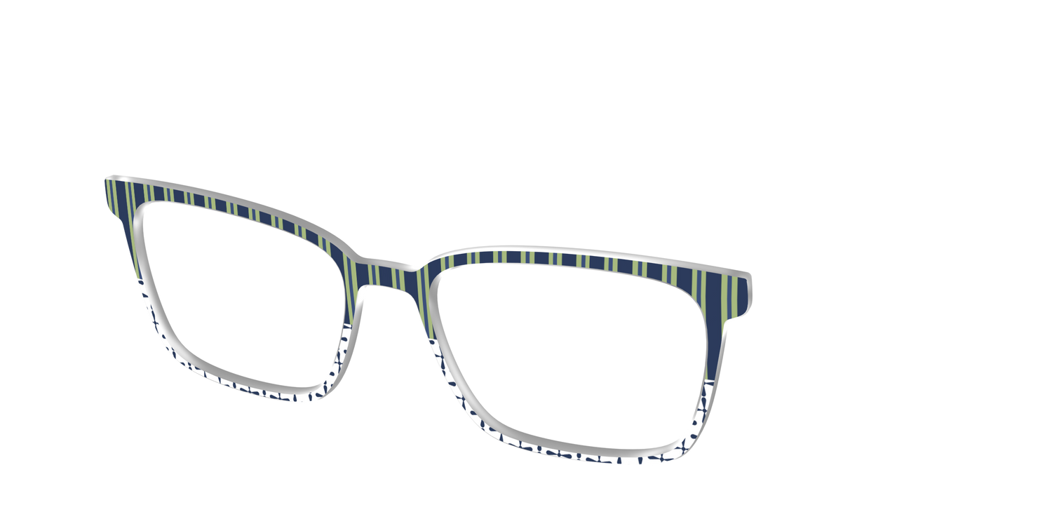 The Kayak Stripes - Angle Top Image - Pair Eyewear