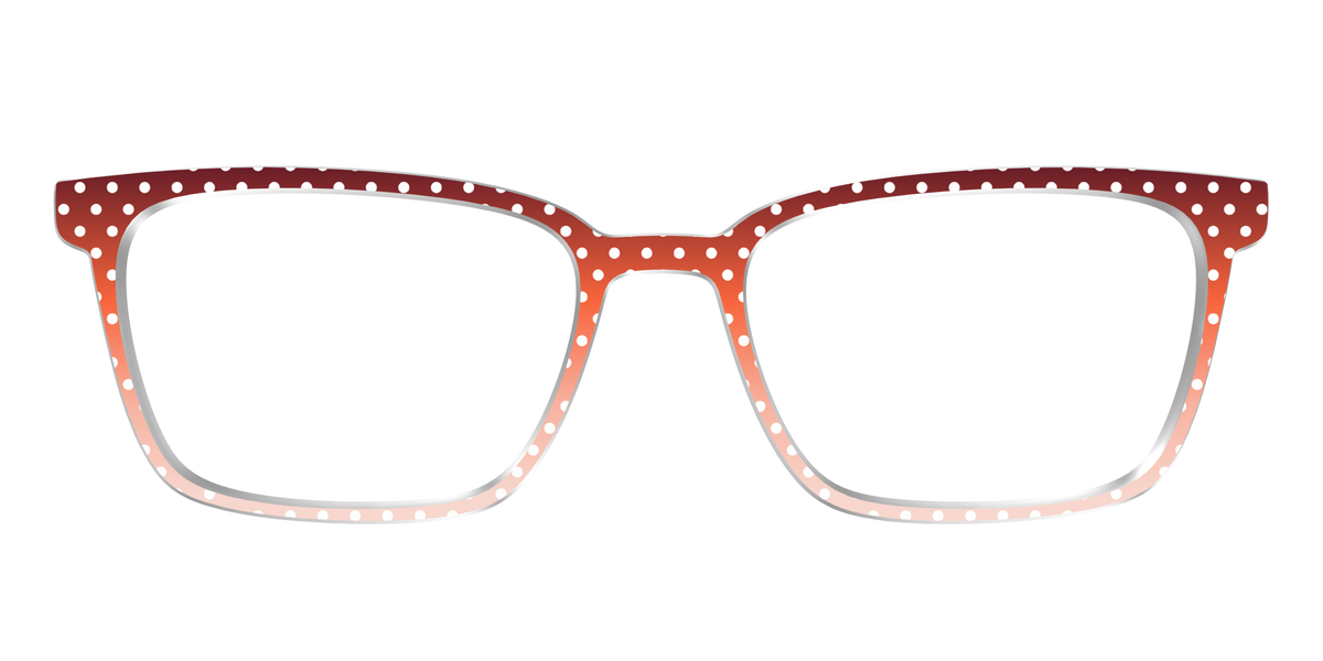 The Maroon to Blush Gradient Polka Dot - Front Top Image - Pair Eyewear