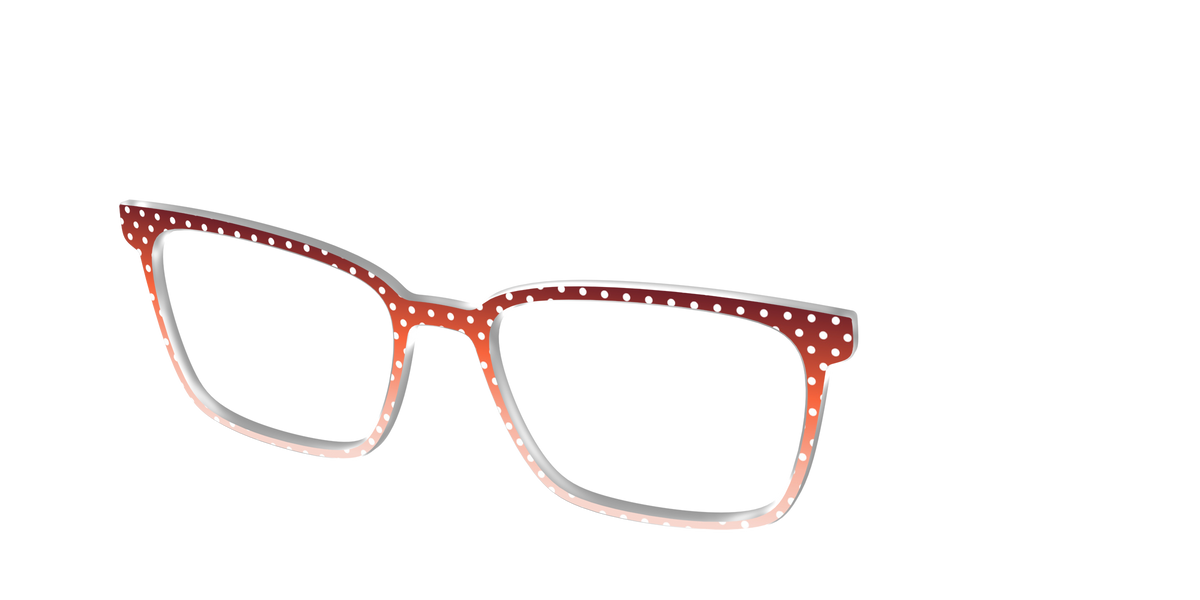 The Maroon to Blush Gradient Polka Dot - Angle Top Image - Pair Eyewear
