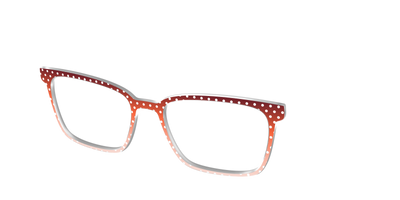 The Maroon to Blush Gradient Polka Dot - Angle Top Thumbnail - Pair Eyewear
