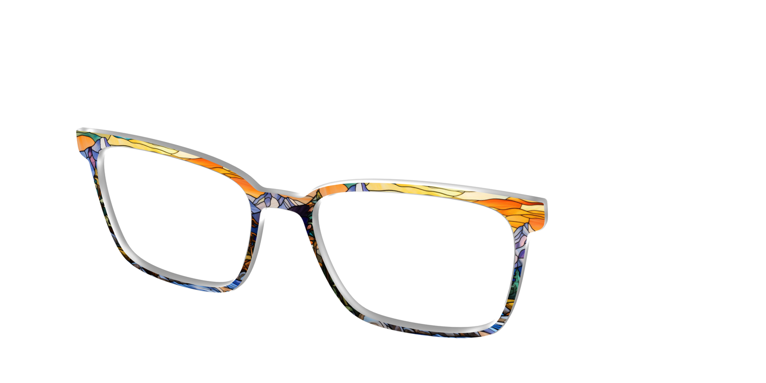 The Mountainscape Stained Glass - Angle Top Image - Pair Eyewear