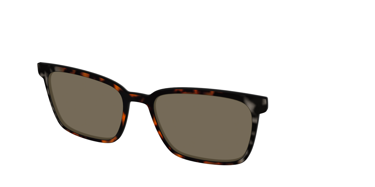 The Polarized Gray & Amber Tortoise Sun Top - Angle Top Image - Pair Eyewear