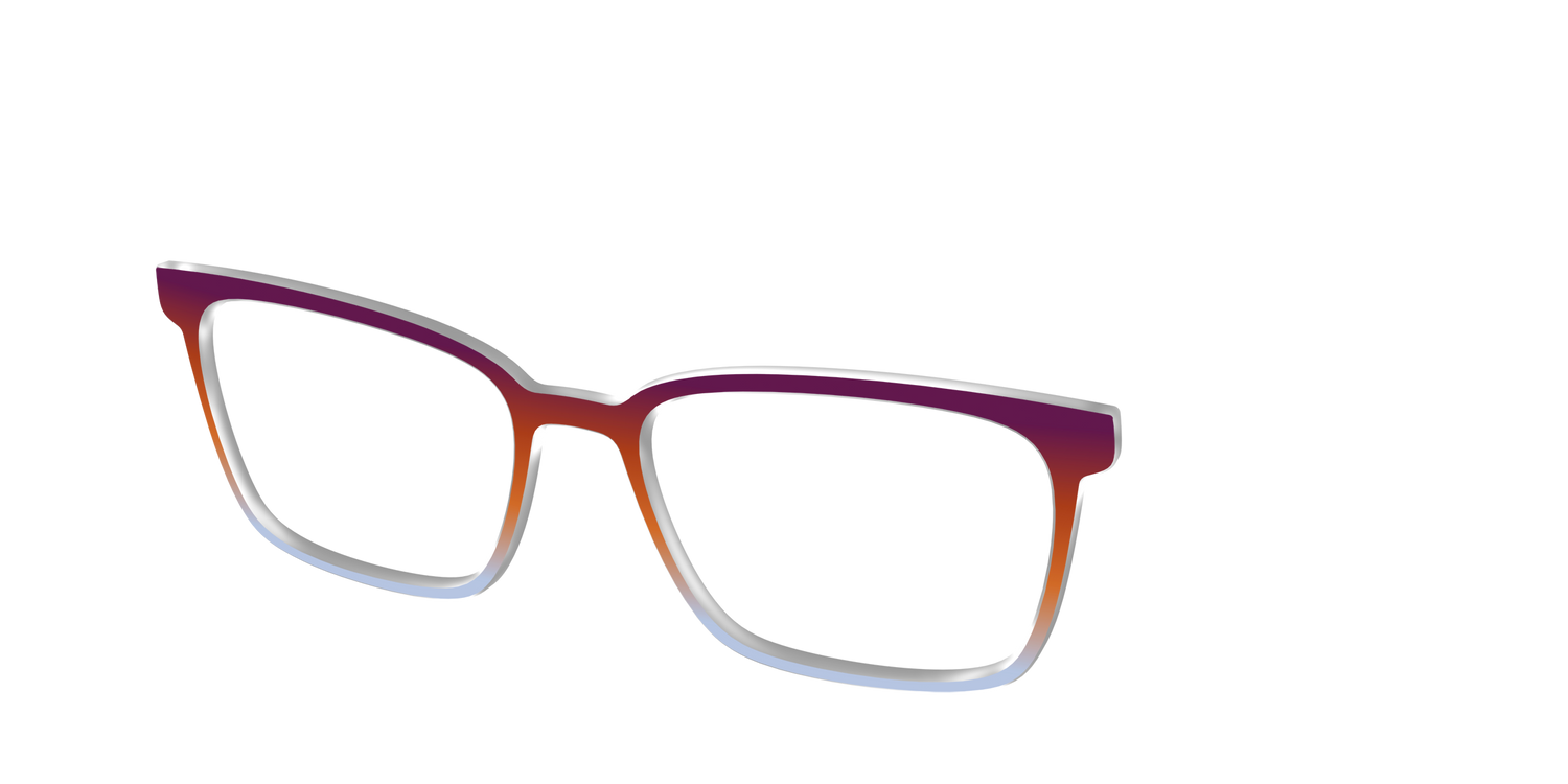 The Raspberry to Periwinkle Gradient - Angle Top Image - Pair Eyewear
