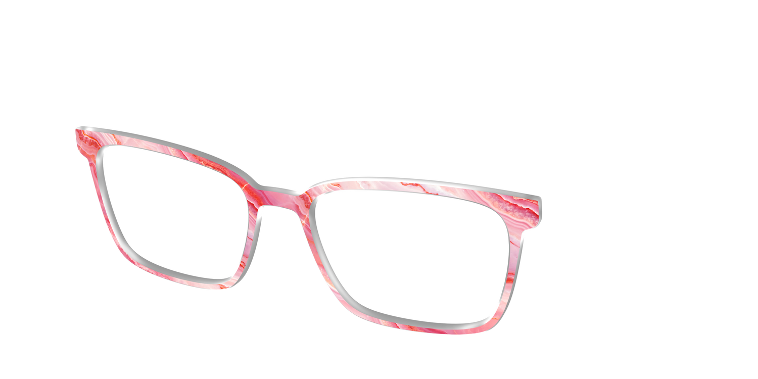 The Rose Quartz Geode - Angle Top Image - Pair Eyewear