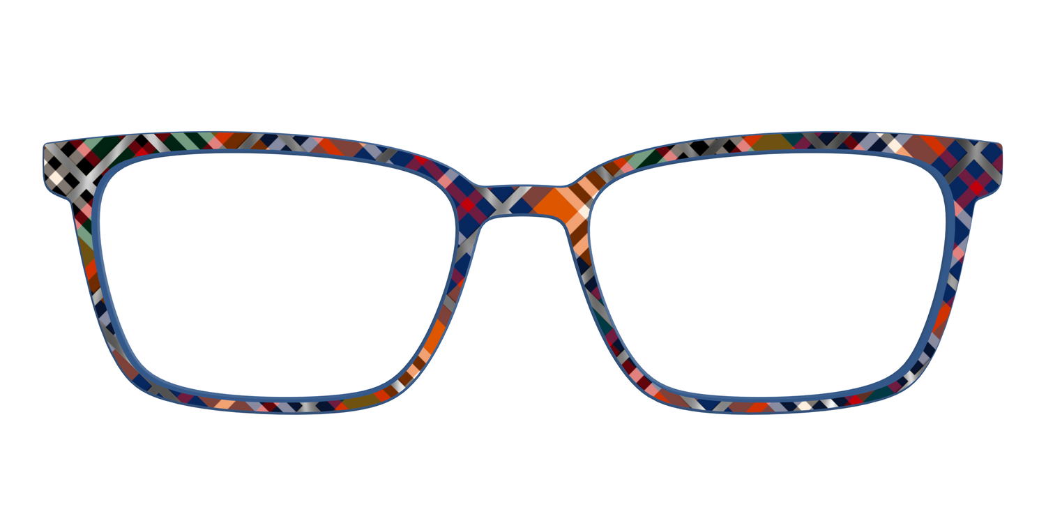 The Scholastic Plaid with Foil - Front Top Image - Pair Eyewear