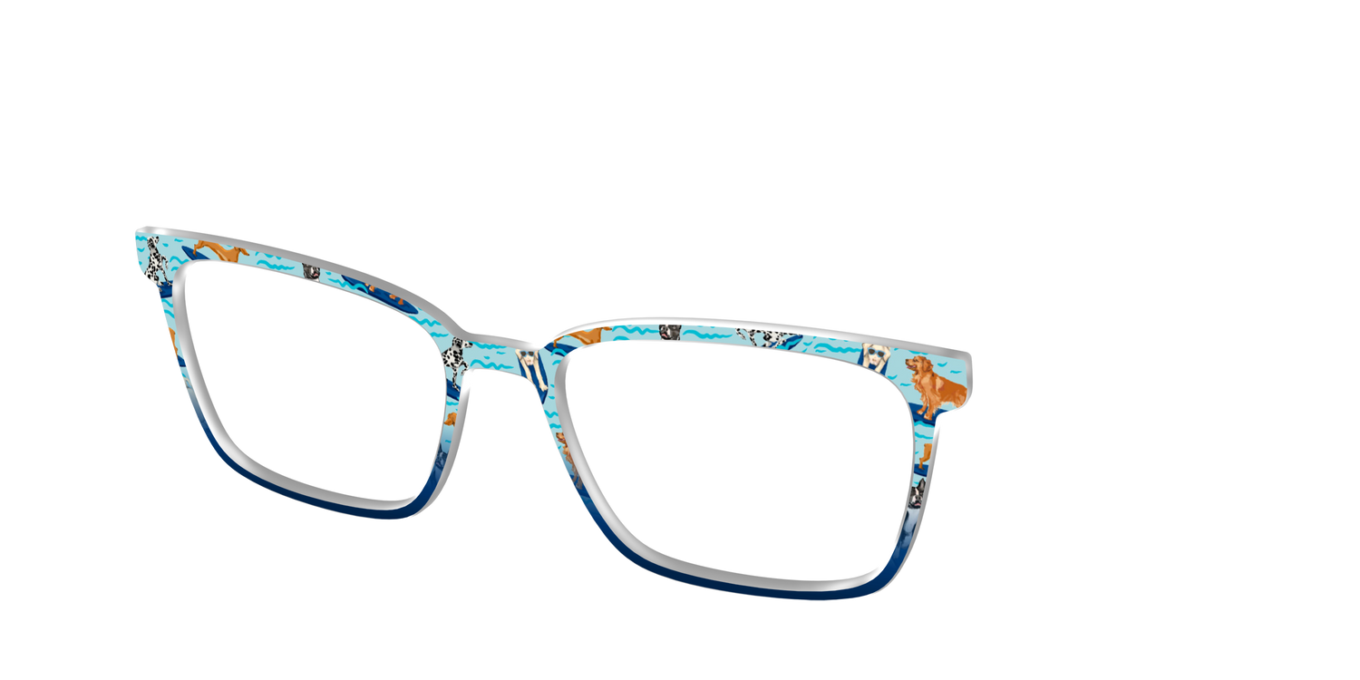 The Surf's Up Pups - Angle Top Image - Pair Eyewear