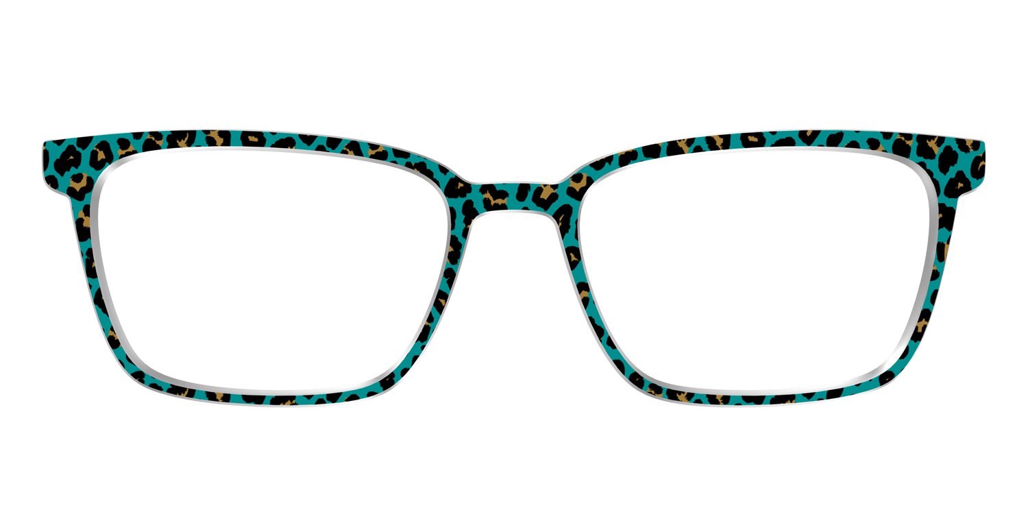 The Teal Leopard - Front Top Image - Pair Eyewear