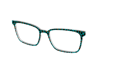 The Teal Leopard - Angle Top Thumbnail - Pair Eyewear