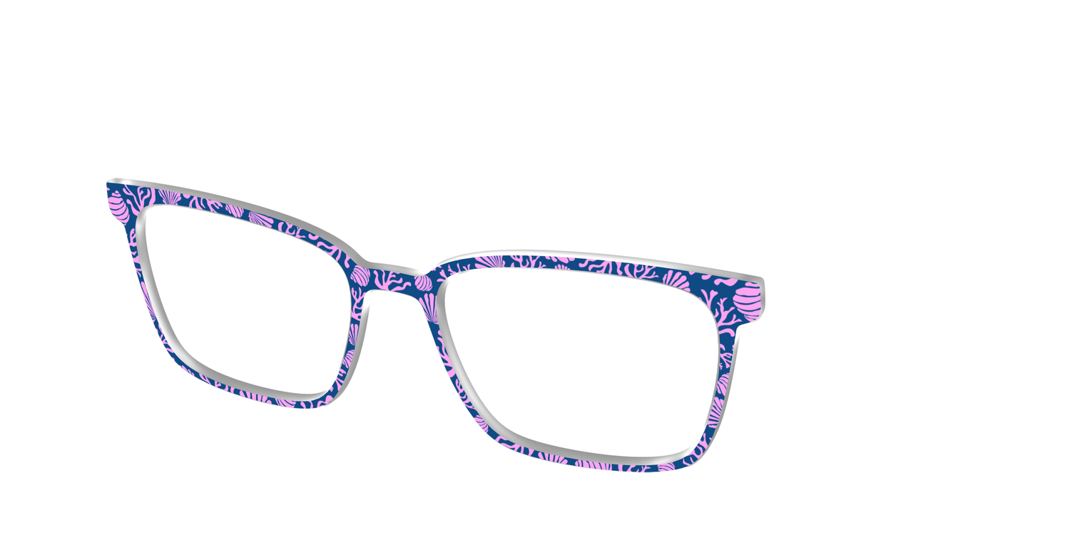 The Two-Toned Coral - Angle Top Image - Pair Eyewear