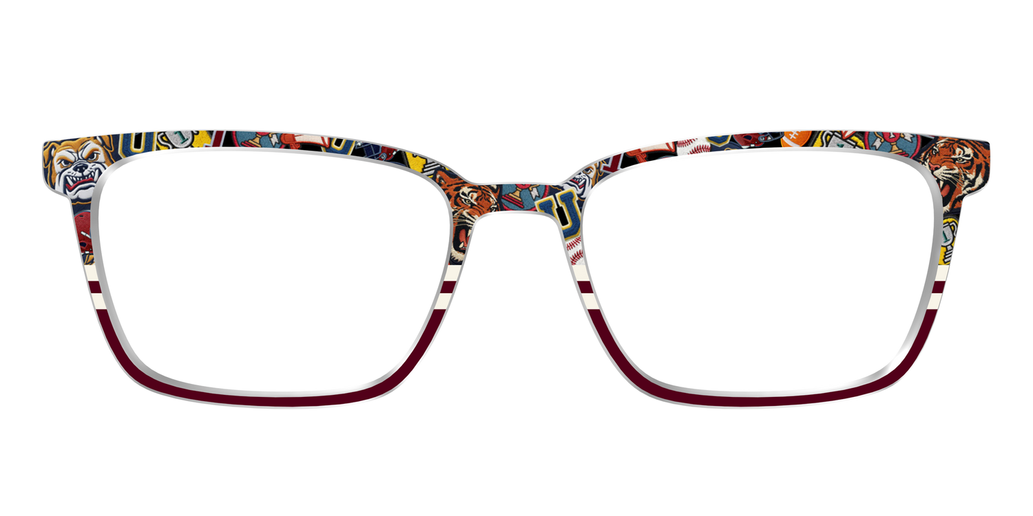The Varsity Patches Split - Front Top Image - Pair Eyewear