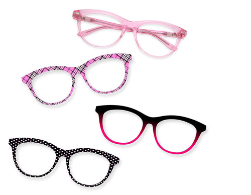 The Brook - Pink Glitter Clear - Pair Eyewear