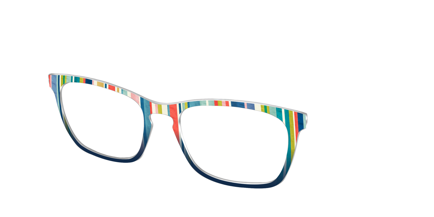 The Beach Bum Stripes - Angle Top Image - Pair Eyewear