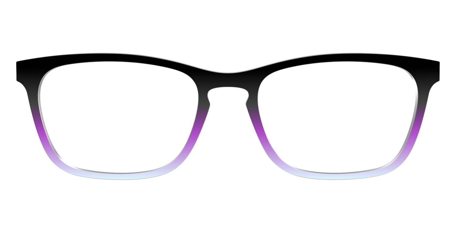 The Black to Pale Periwinkle Gradient - Front Top Image - Pair Eyewear