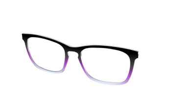 The Black to Pale Periwinkle Gradient - Angle Top Thumbnail - Pair Eyewear