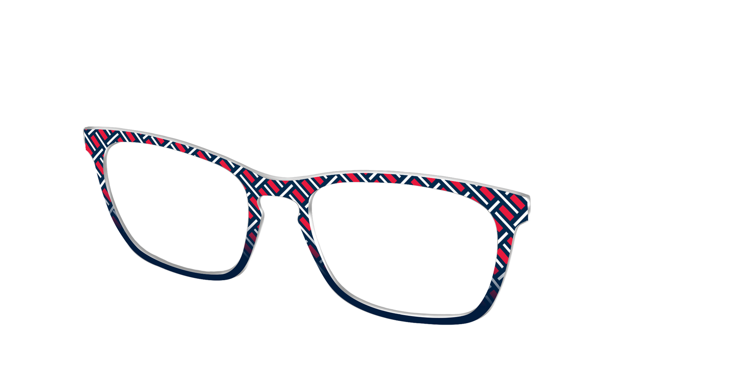 The Block Party Check - Angle Top Image - Pair Eyewear