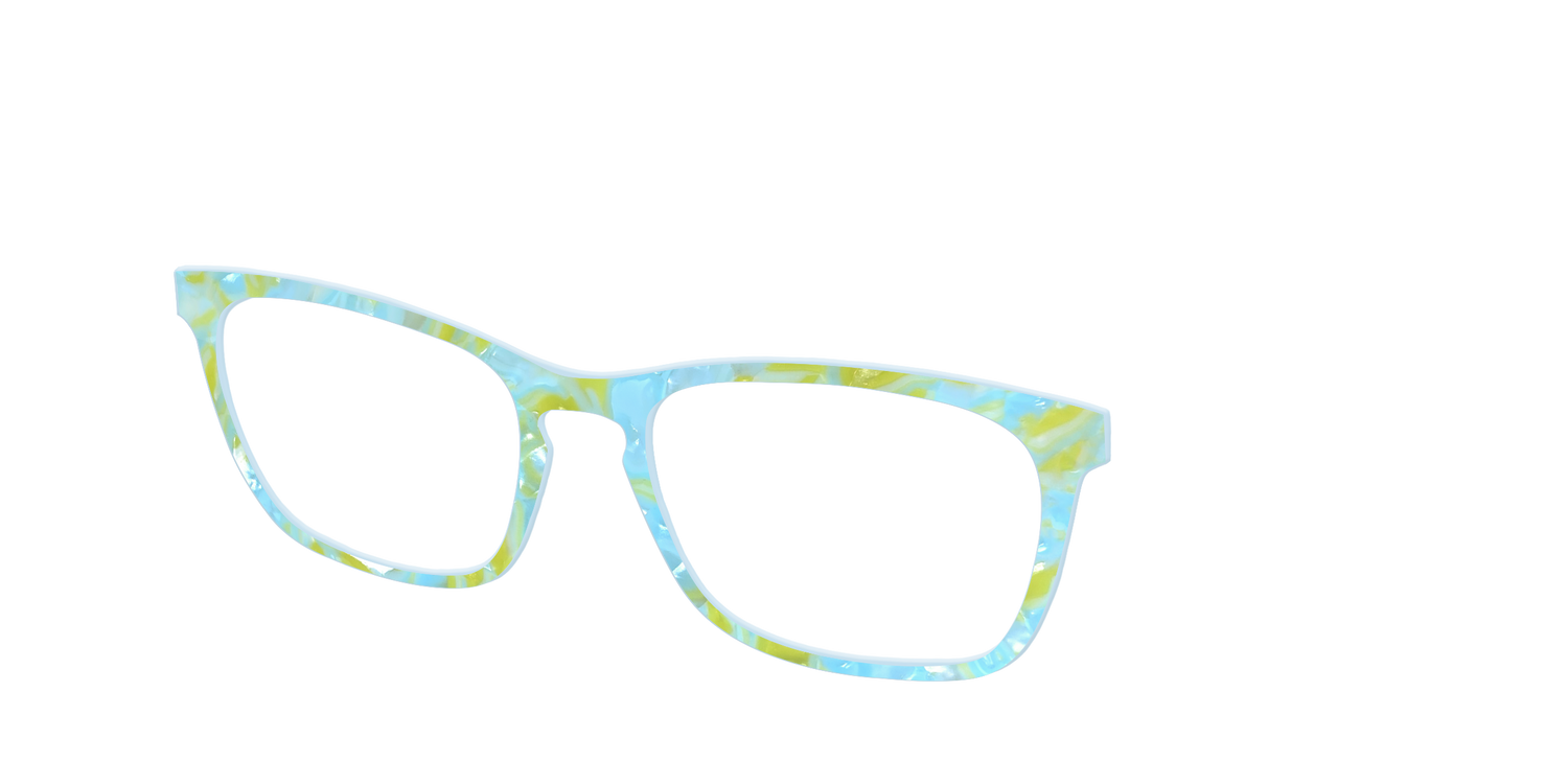 The Blue Lemonade Pearl Marble - Angle Top Image - Pair Eyewear