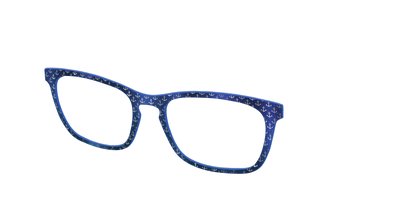 The Blue Shimmer with Silver Foil Anchors - Angle Top Thumbnail - Pair Eyewear