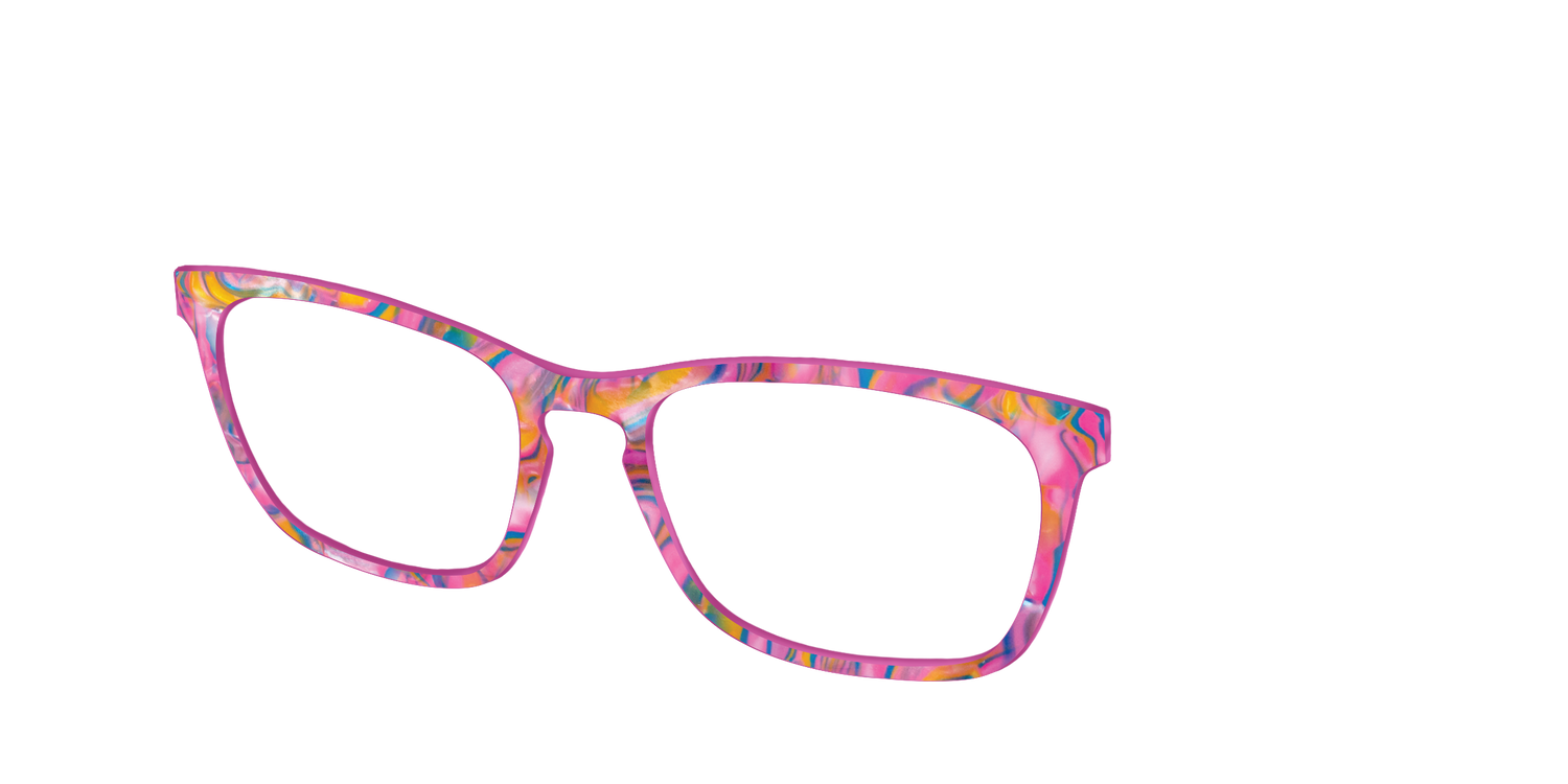 The Bubble Gum Pearl Marble - Angle Top Image - Pair Eyewear