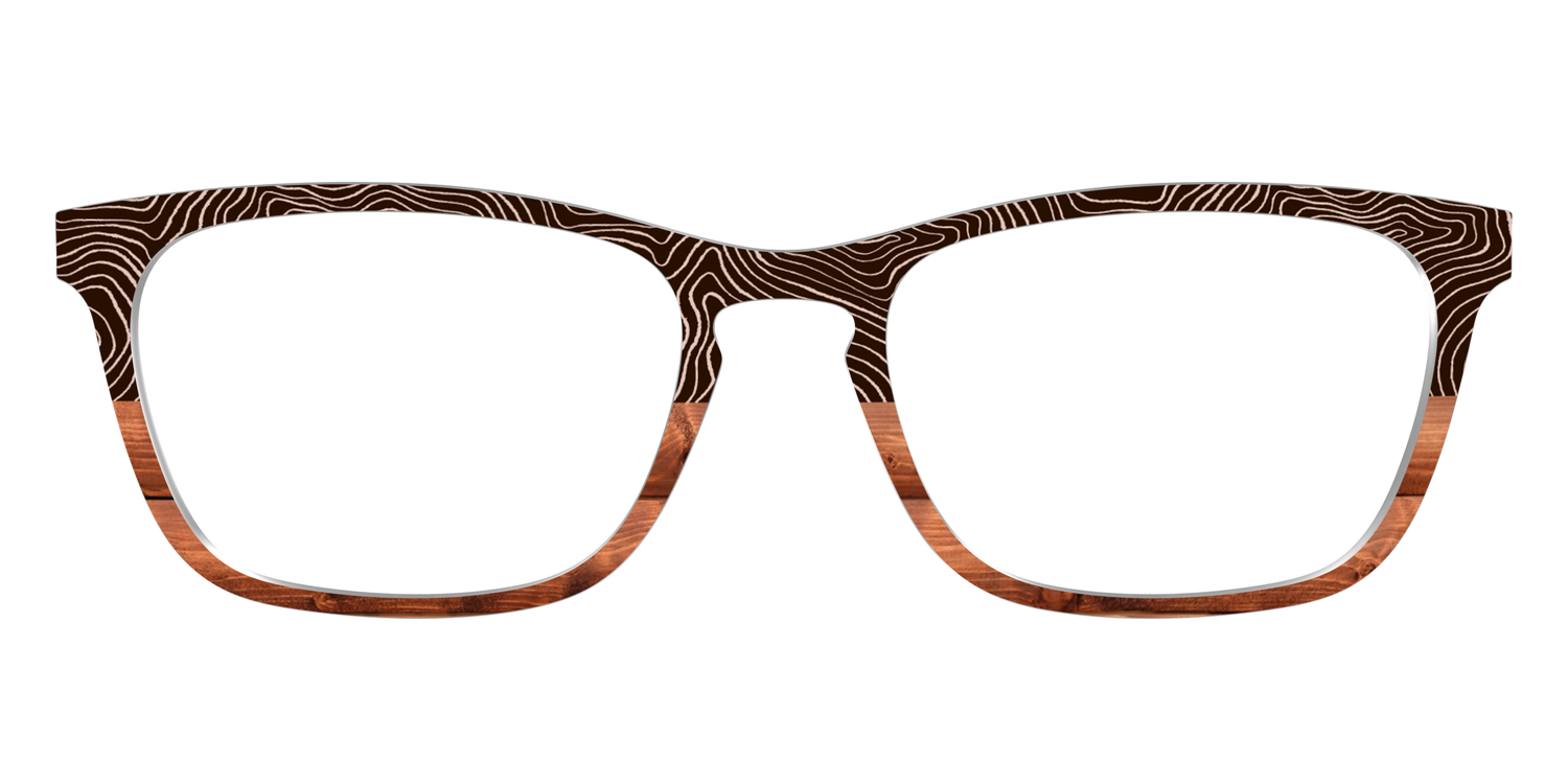 The Cabin Woodgrain Split - Front Top Image - Pair Eyewear