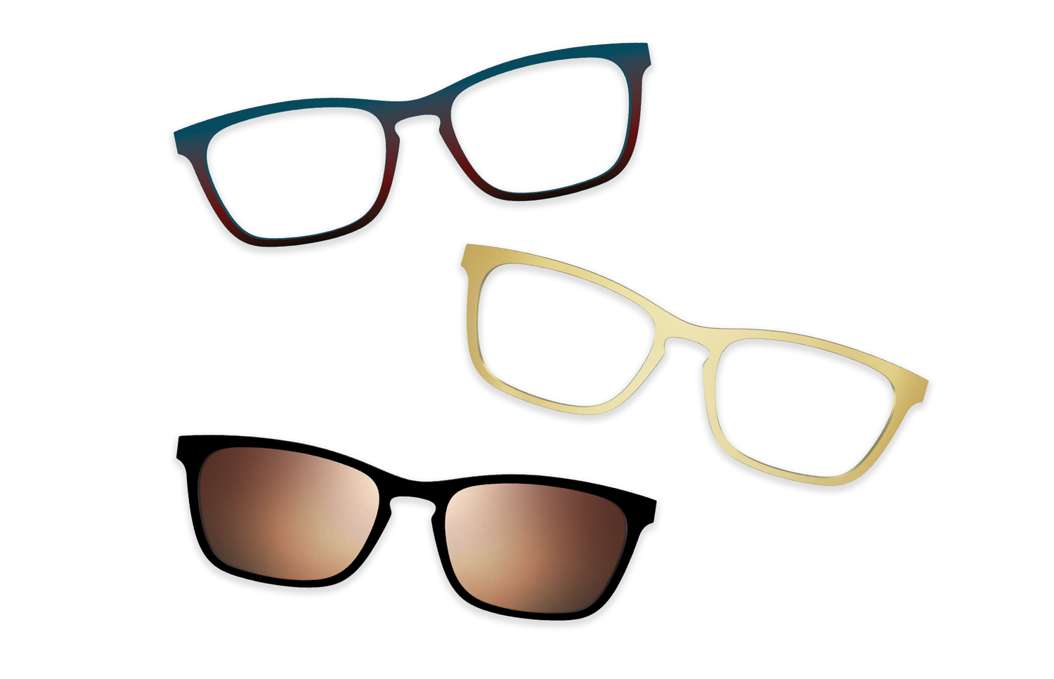 Tortoise Acetate Gold Metal - Set - Product Image 2 - Pair Eyewear