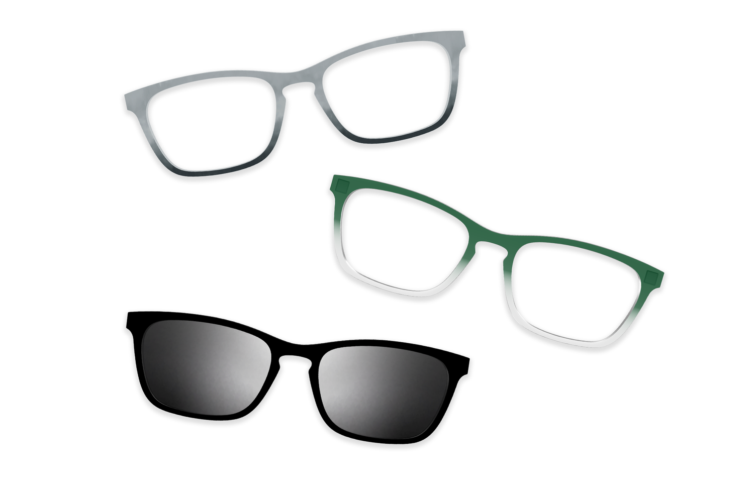 Crystal Clear Silver Metal - Set - Product Image 2 - Pair Eyewear