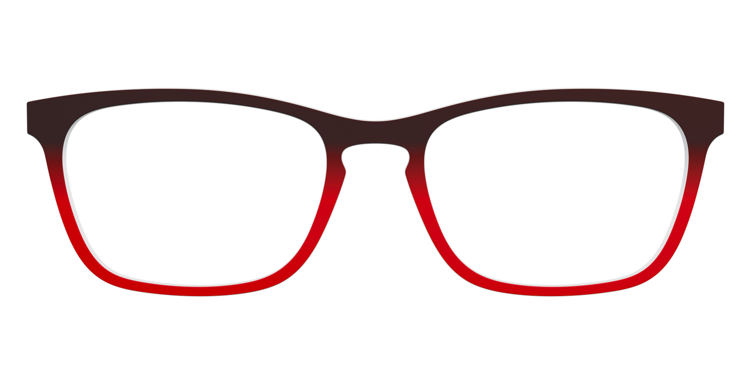 The Currant to Scarlet Red Gradient - Front Top Image - Pair Eyewear