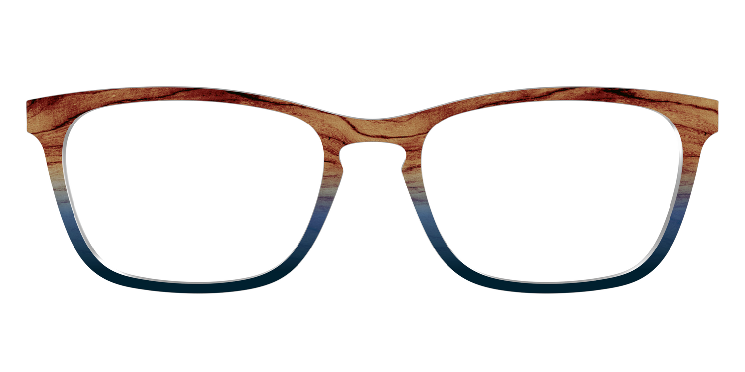 The Denim Woodgrain Split - Front Top Image - Pair Eyewear