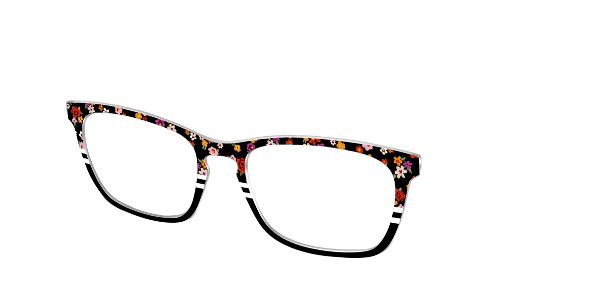 The Ditsy Stripe Split - Angle Top Image - Pair Eyewear