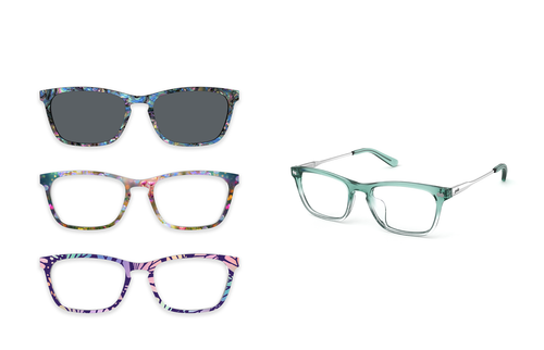 The Casper - Teal Pearlized Gradient Acetate Silver Metal - Pair Eyewear