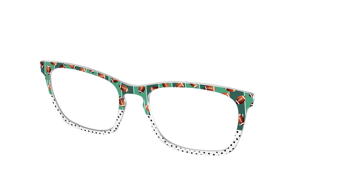 The Fifty Yard Line Polka Dot Split - Angle Top Image - Pair Eyewear