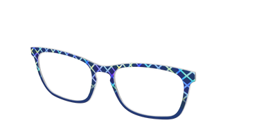 The Frozen Gradient Plaid - Angle Top Thumbnail - Pair Eyewear