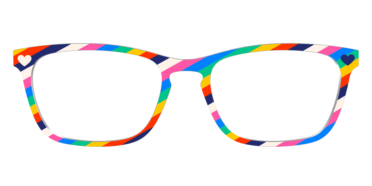The Love Out Loud Stripes - Front Top Image - Pair Eyewear