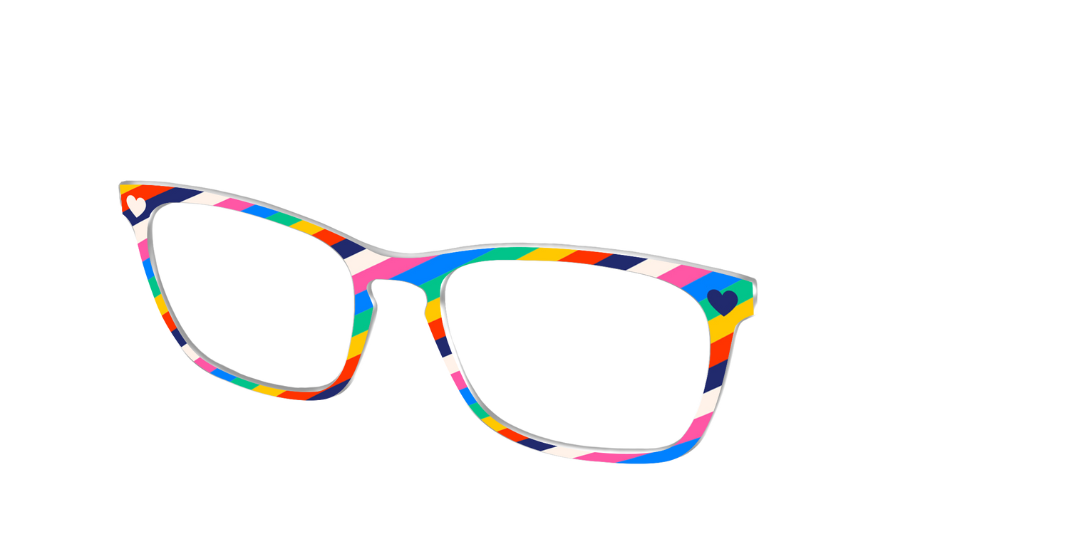 The Love Out Loud Stripes - Angle Top Image - Pair Eyewear