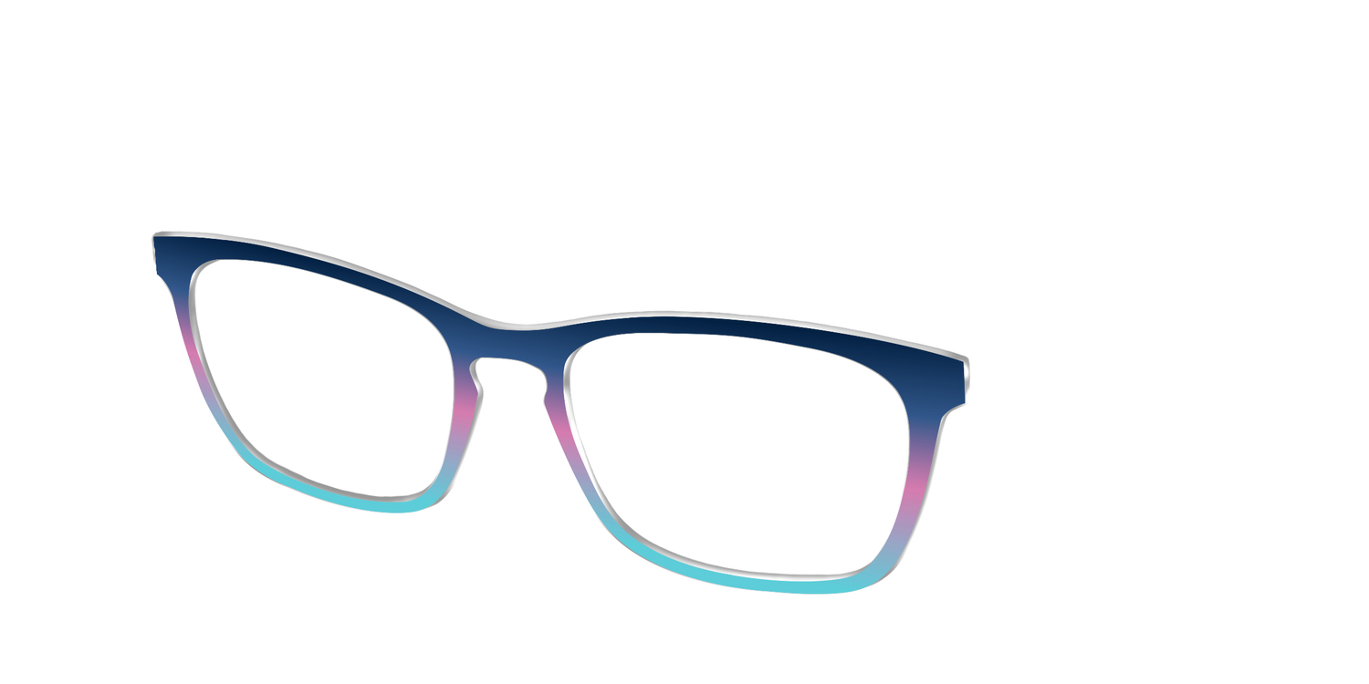 The Midnight to Aquamarine Gradient - Angle Top Image - Pair Eyewear