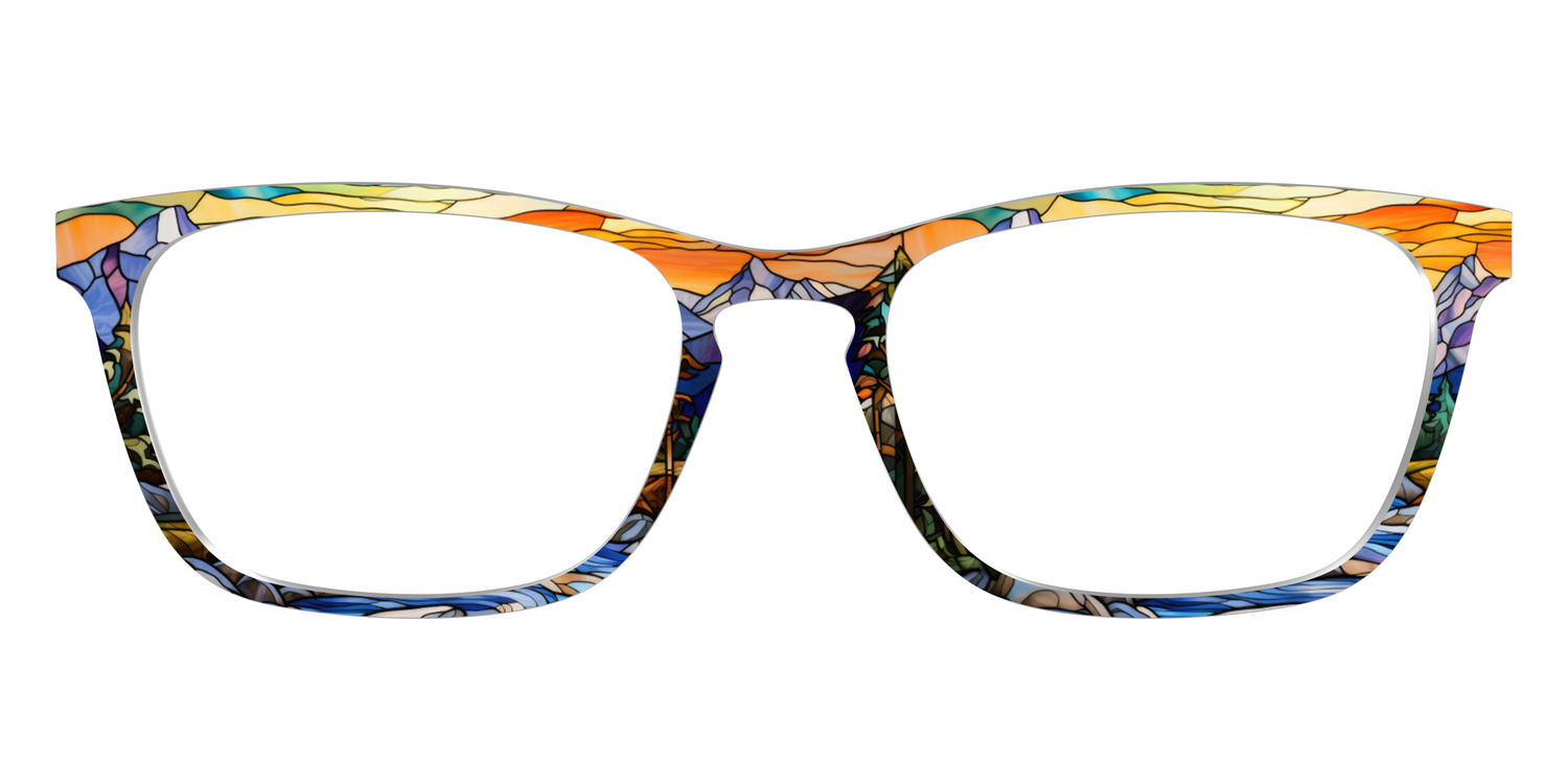 The Mountainscape Stained Glass - Front Top Image - Pair Eyewear