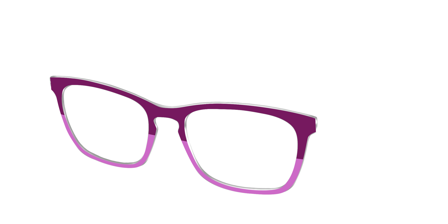 The Mulberry & Orchid Split - Angle Top Image - Pair Eyewear